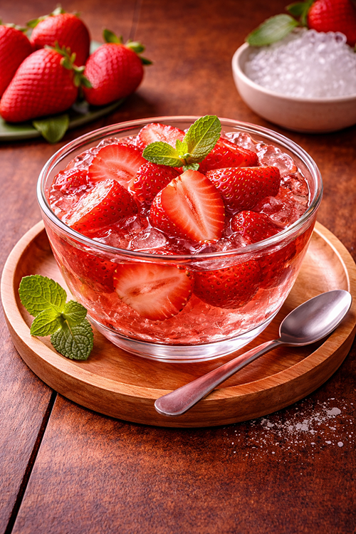 สตรอเบอร์รี่ลอยแก้ว